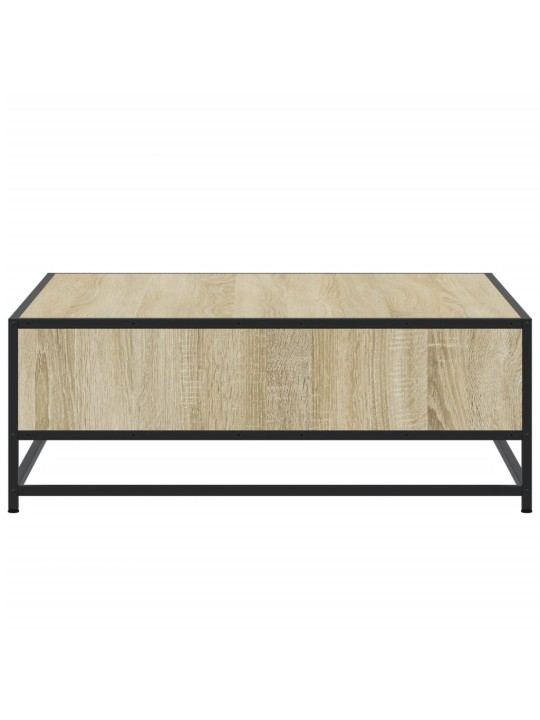 Konferenční stolek dub sonoma 80 x 80 x 30 cm kompozit a kov