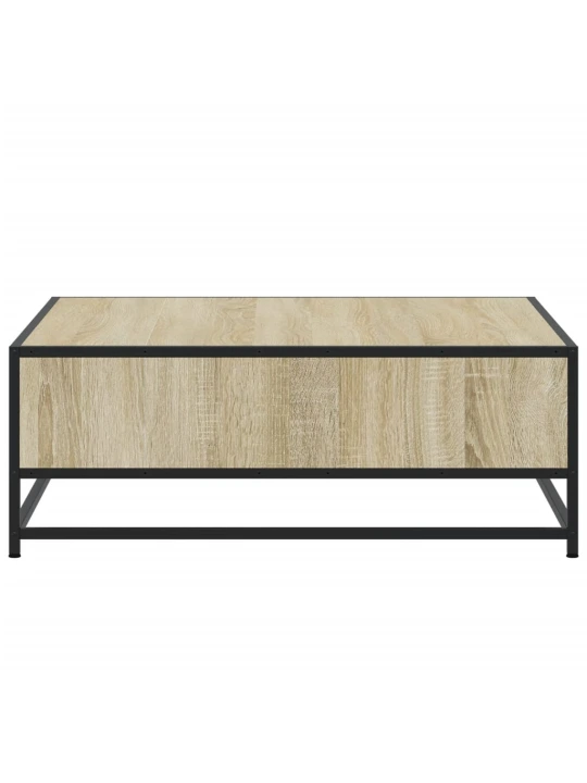 Konferenční stolek dub sonoma 80 x 80 x 30 cm kompozit a kov