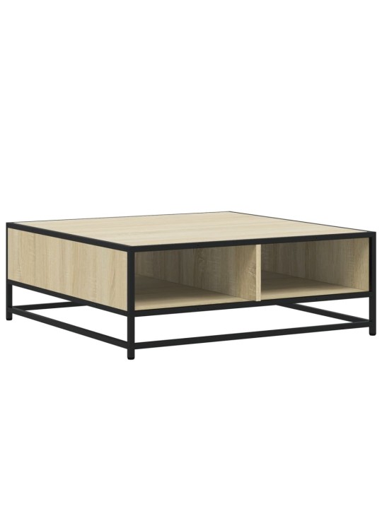 Konferenční stolek dub sonoma 80 x 80 x 30 cm kompozit a kov