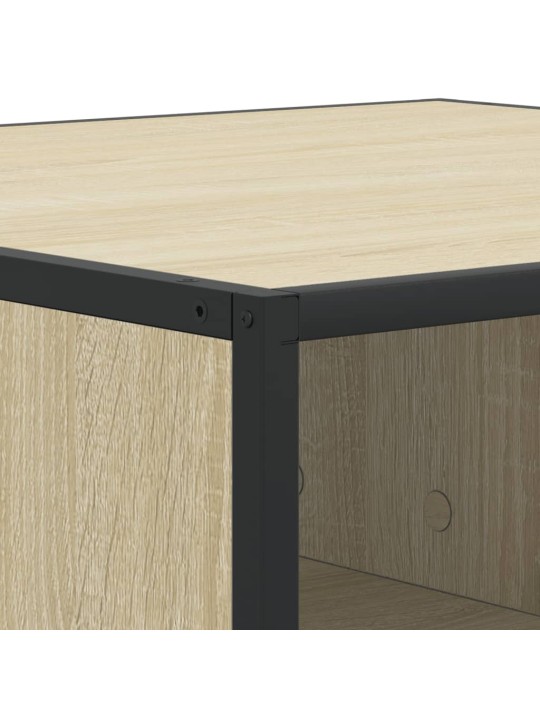 Konferenční stolek dub sonoma 80 x 80 x 30 cm kompozit a kov