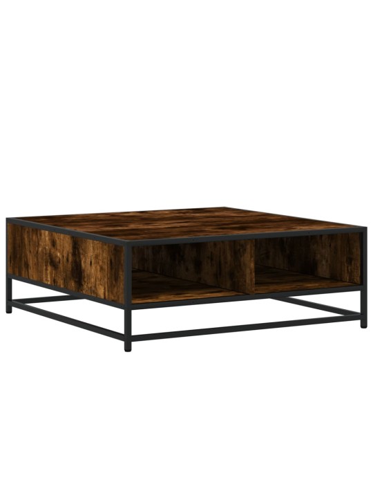 Konferenční stolek kouřový dub 80 x 80 x 30 cm kompozit a kov