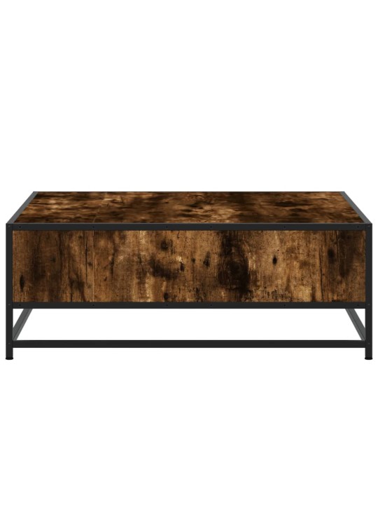 Konferenční stolek kouřový dub 80 x 80 x 30 cm kompozit a kov