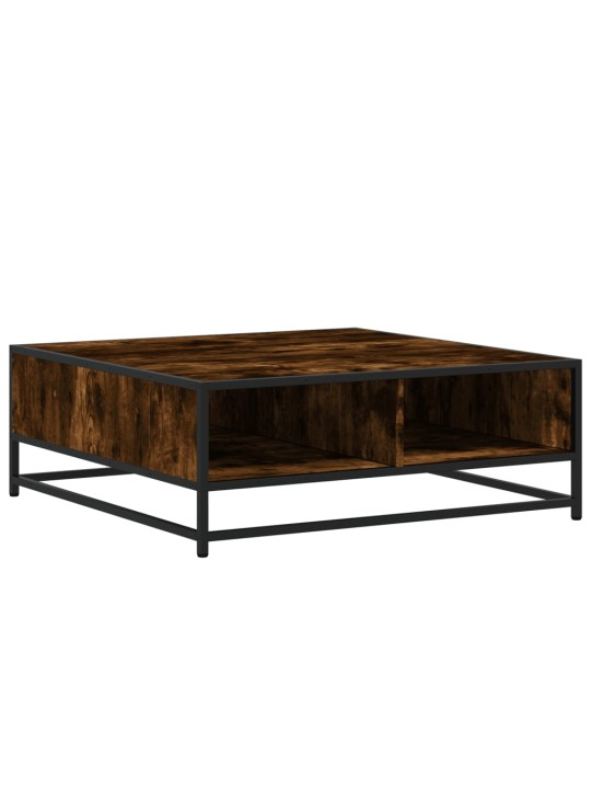 Konferenční stolek kouřový dub 80 x 80 x 30 cm kompozit a kov