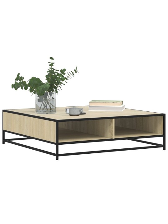 Konferenční stolek dub sonoma 100 x 100 x 30 cm kompozit a kov