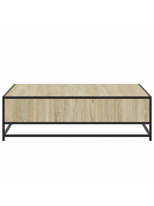 Konferenční stolek dub sonoma 100 x 100 x 30 cm kompozit a kov