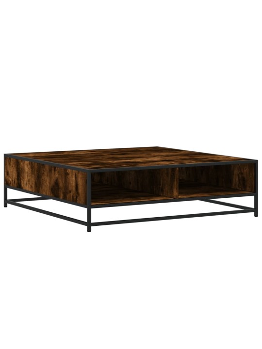 Konferenční stolek kouřový dub 100 x 100 x 30 cm kompozit a kov