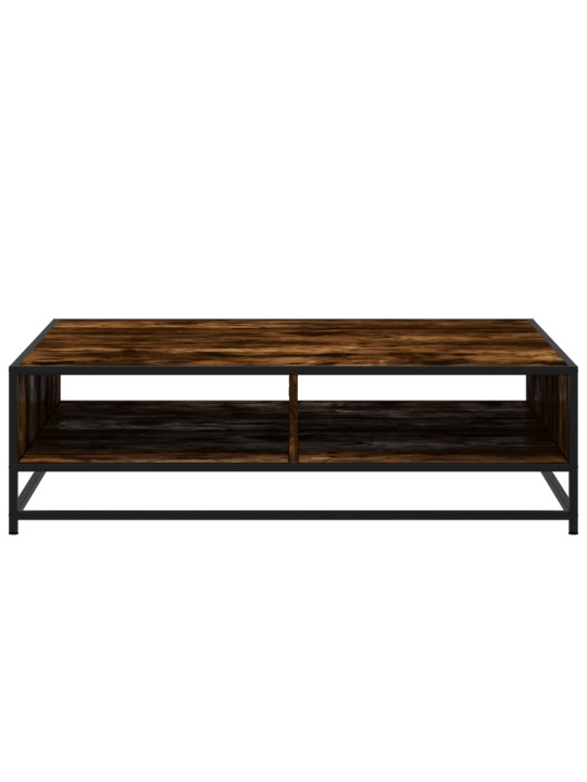 Konferenční stolek kouřový dub 100 x 100 x 30 cm kompozit a kov