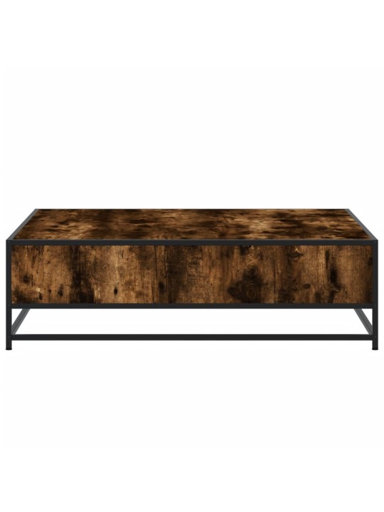 Konferenční stolek kouřový dub 100 x 100 x 30 cm kompozit a kov