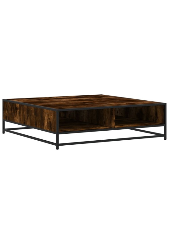 Konferenční stolek kouřový dub 100 x 100 x 30 cm kompozit a kov