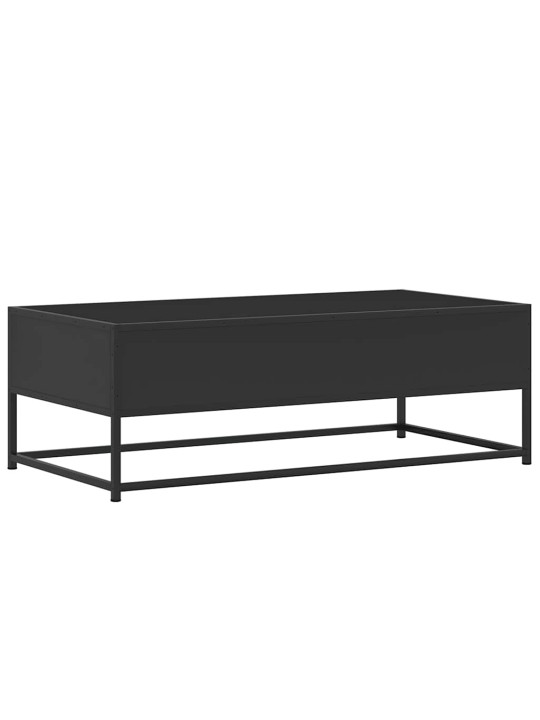 Konferenční stolek černý 100x50x35 cm kompozitní dřevo a kov