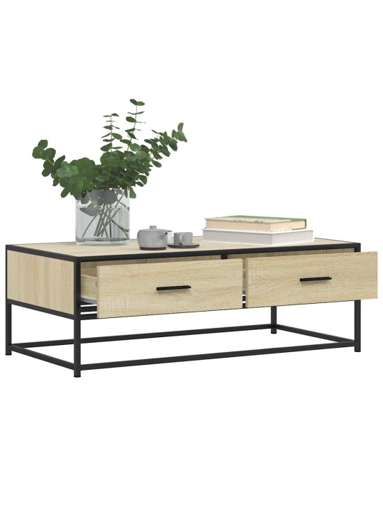 Konferenční stolek dub sonoma 100 x 50 x 35 cm kompozit a kov