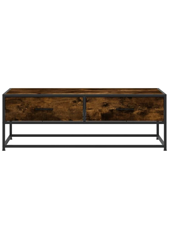 Konferenční stolek kouřový dub 100 x 50 x 35 cm kompozit a kov