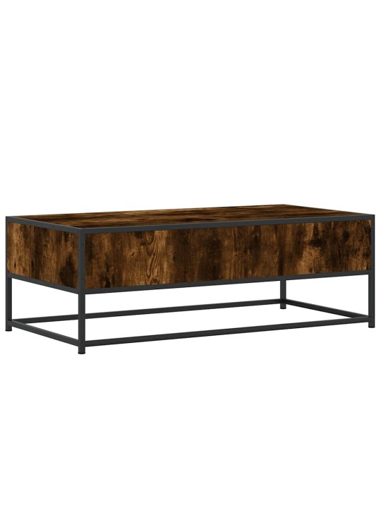 Konferenční stolek kouřový dub 100 x 50 x 35 cm kompozit a kov