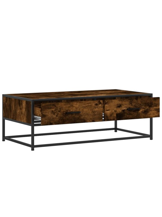 Konferenční stolek kouřový dub 100 x 50 x 35 cm kompozit a kov
