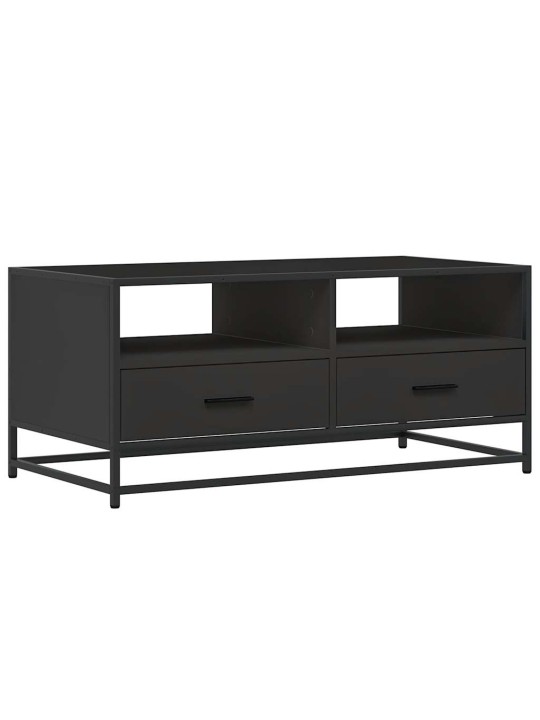 Konferenční stolek černý 100x50x45 cm kompozitní dřevo a kov