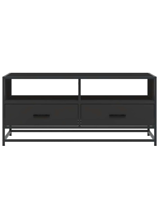 Konferenční stolek černý 100x50x45 cm kompozitní dřevo a kov