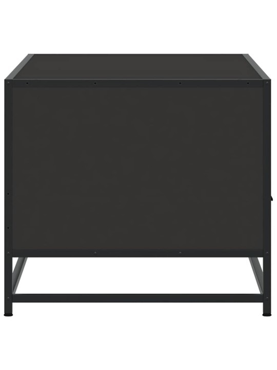 Konferenční stolek černý 100x50x45 cm kompozitní dřevo a kov