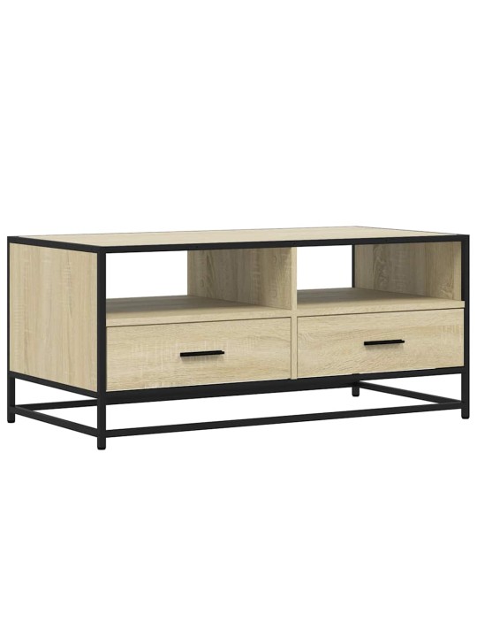 Konferenční stolek dub sonoma 100 x 50 x 45 cm kompozit a kov