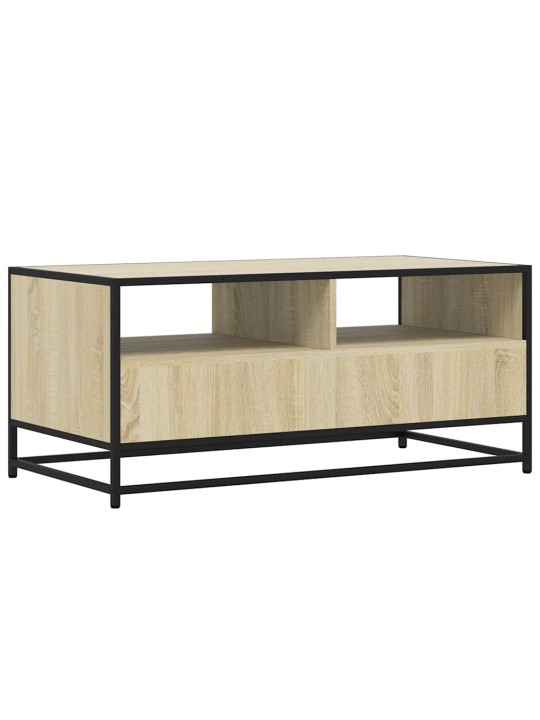 Konferenční stolek dub sonoma 100 x 50 x 45 cm kompozit a kov