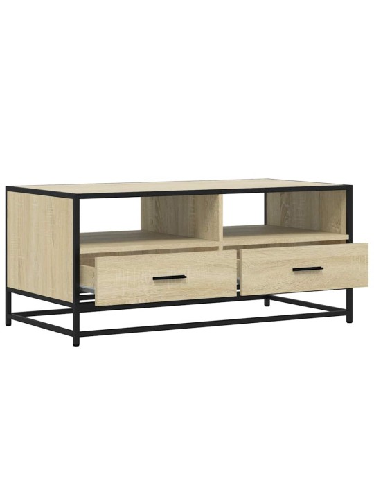 Konferenční stolek dub sonoma 100 x 50 x 45 cm kompozit a kov