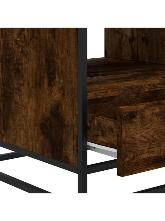 Konferenční stolek kouřový dub 100 x 50 x 45 cm kompozit a kov