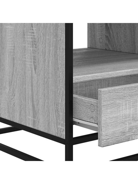 Konferenční stolek šedý sonoma 100 x 50 x 45 cm kompozit a kov