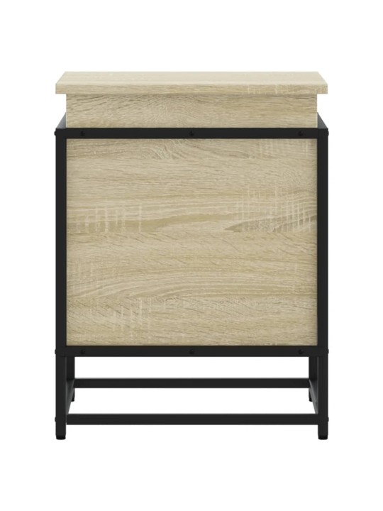 Úložný box s víkem dub sonoma 40x40x51,5 cm kompozitní dřevo