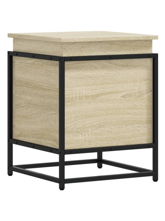 Úložný box s víkem dub sonoma 40x40x51,5 cm kompozitní dřevo
