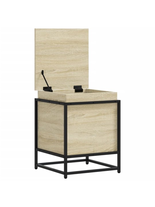 Úložný box s víkem dub sonoma 40x40x51,5 cm kompozitní dřevo