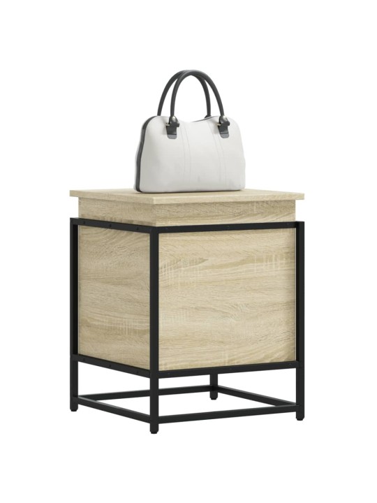 Úložný box s víkem dub sonoma 40x40x51,5 cm kompozitní dřevo