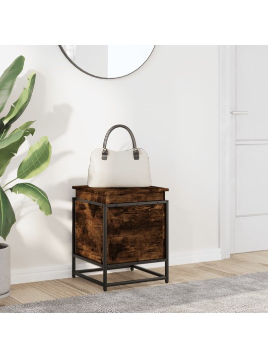 Úložný box s víkem kouřový dub 40x40x51,5 cm kompozitní dřevo