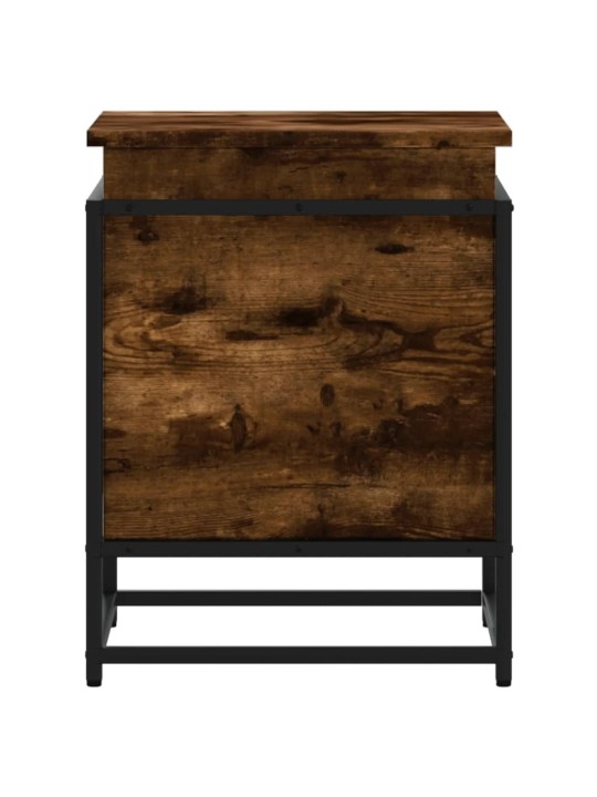 Úložný box s víkem kouřový dub 40x40x51,5 cm kompozitní dřevo