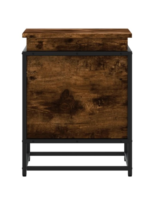 Úložný box s víkem kouřový dub 40x40x51,5 cm kompozitní dřevo