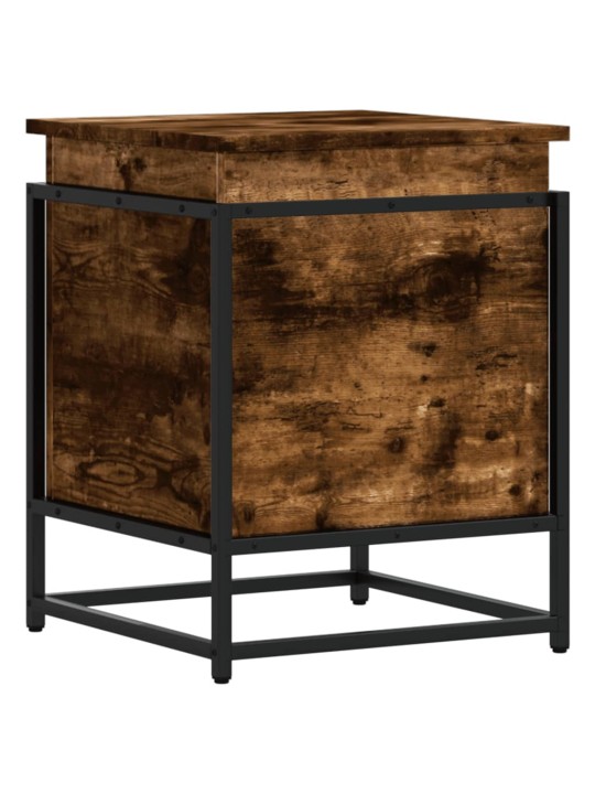Úložný box s víkem kouřový dub 40x40x51,5 cm kompozitní dřevo