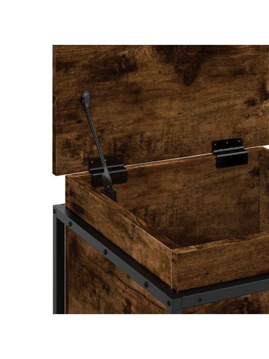 Úložný box s víkem kouřový dub 40x40x51,5 cm kompozitní dřevo