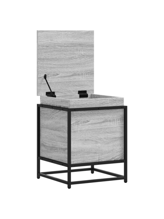 Úložný box s víkem šedý sonoma 40x40x51,5 cm kompozitní dřevo