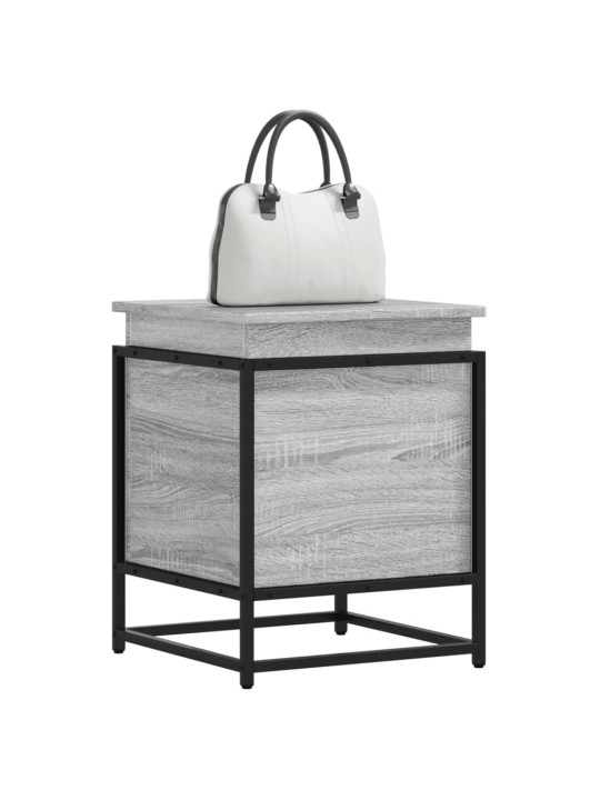 Úložný box s víkem šedý sonoma 40x40x51,5 cm kompozitní dřevo