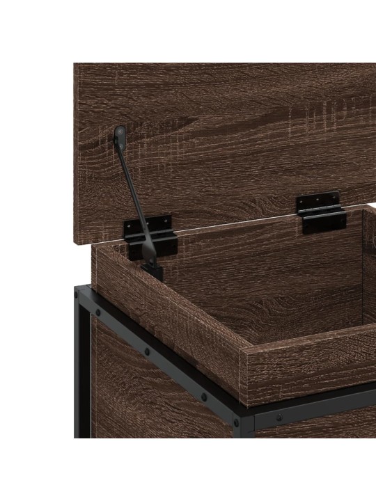 Úložný box s víkem hnědý dub 40x40x51,5 cm kompozitní dřevo