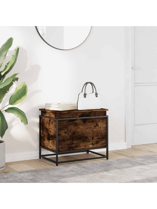 Úložný box s víkem kouřový dub 60x40x51,5 cm kompozitní dřevo
