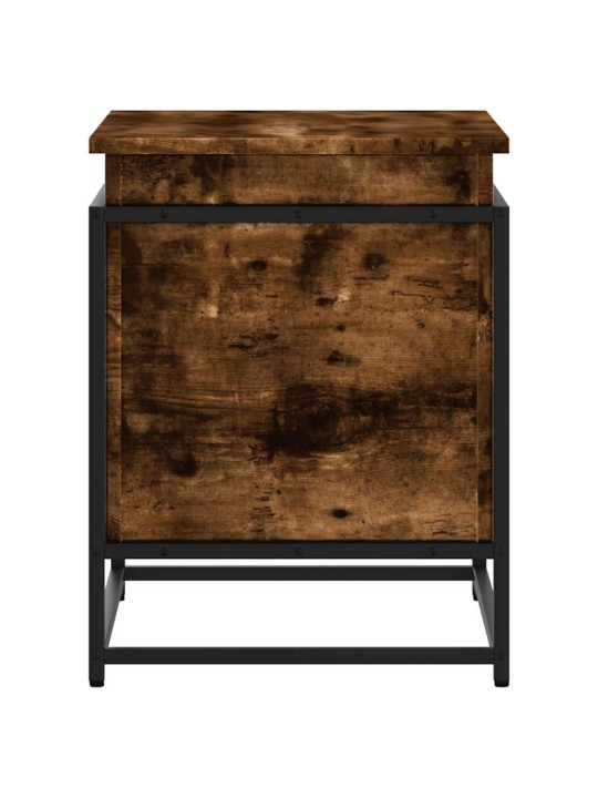 Úložný box s víkem kouřový dub 60x40x51,5 cm kompozitní dřevo
