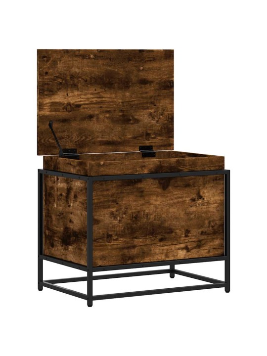 Úložný box s víkem kouřový dub 60x40x51,5 cm kompozitní dřevo