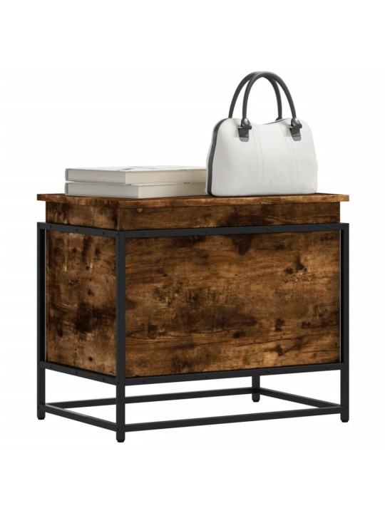 Úložný box s víkem kouřový dub 60x40x51,5 cm kompozitní dřevo