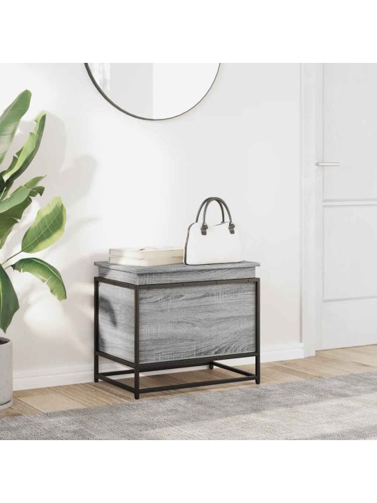 Úložný box s víkem šedý sonoma 60x40x51,5 cm kompozitní dřevo