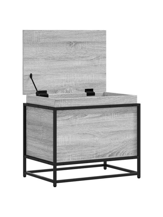 Úložný box s víkem šedý sonoma 60x40x51,5 cm kompozitní dřevo