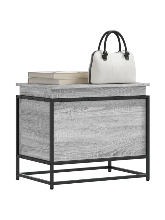 Úložný box s víkem šedý sonoma 60x40x51,5 cm kompozitní dřevo