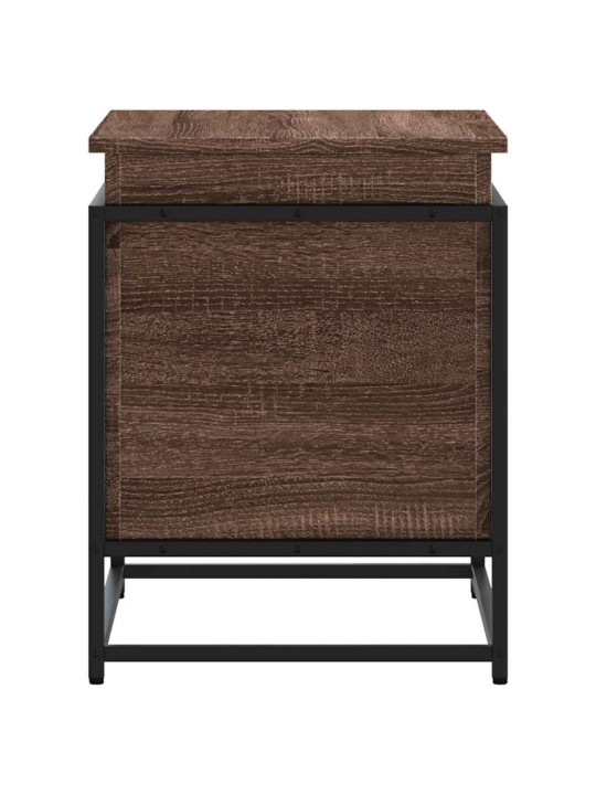 Úložný box s víkem hnědý dub 60x40x51,5 cm kompozitní dřevo