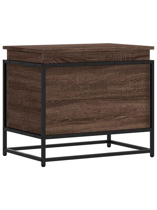 Úložný box s víkem hnědý dub 60x40x51,5 cm kompozitní dřevo