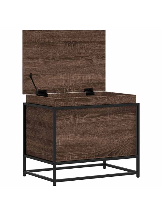 Úložný box s víkem hnědý dub 60x40x51,5 cm kompozitní dřevo