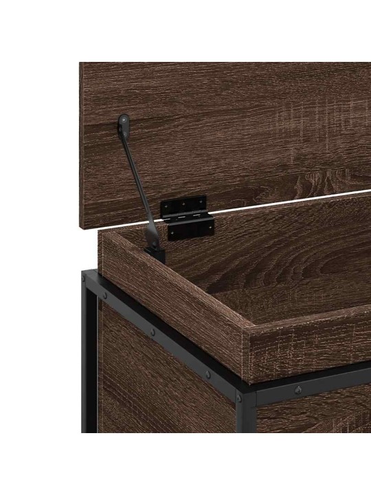 Úložný box s víkem hnědý dub 60x40x51,5 cm kompozitní dřevo