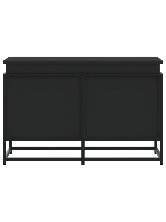 Úložný box s víkem černý 80 x 40 x 51,5 cm kompozitní dřevo